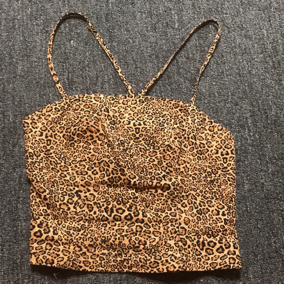 UO leopard lace back top - Picture 7 of 8